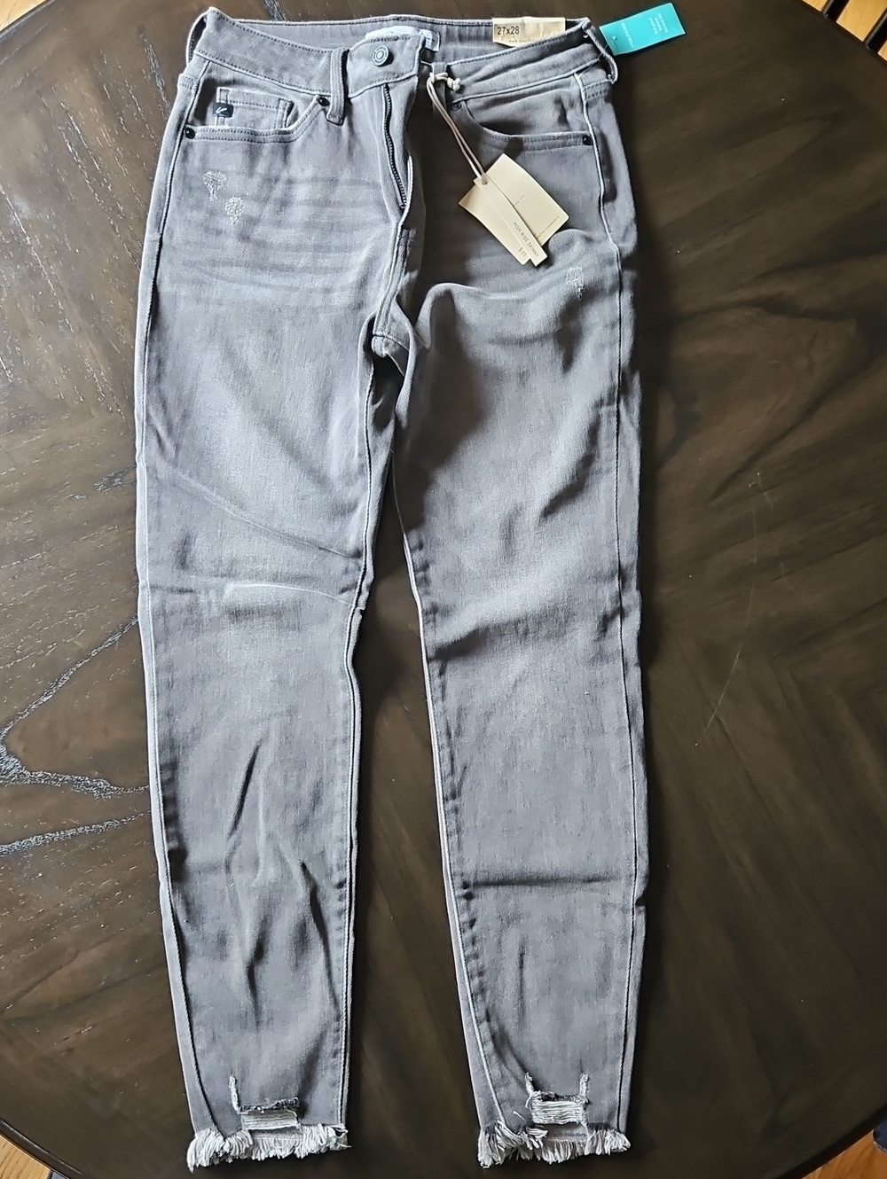 Women’s KanCan High Rise Skinny Jeans with Frayed Hem